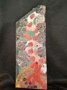Original signed Mose T red Tiko bird under blossoming tree Folk Art with signature soda can tab hanger…..6 x 16