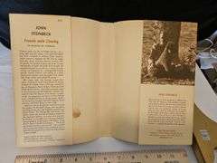 Vintage "Travels with Charley in Search of America" by John Steinbeck 1942 version w/very nice in-tact book jacket...