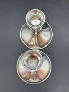 Pair of weighted sterling candlesticks…..511 total grams…..3-3/4” tall