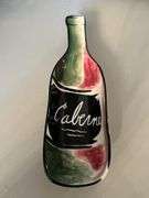NIB Clay Art “BUON VINO” hand painted 2-piece chip n’ dip set