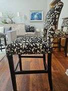 Beautiful Like New Heckman upholstered barstool 20" w x 19" seat d x 16" seat back h x 29" seat h x 44" total h...