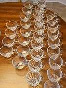 Vintage L.E. Smith Old Dominion Punch Bowl. 11.5 x 8 in tall. Also includes a variety of punch cups.