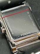NEW with tags and original tin authentic ladies Fossil watch with leather and stainless band