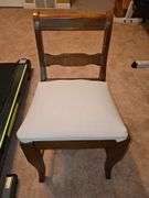 Vintage Sears Kenmore sewing machine in cabinet with storage chair. Closed cabinet is 22.5x18 X 30 in tall. Chair is 16 X 13 X 27.5 in tall. Seat height is 17 in