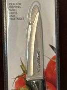 (2) NEW knives…..Farberware 3-1/2” paring knife and AR+COOK 5” utility non-serrated coated knife