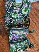 Vera Bradley Green Paisley cosmetic bags.