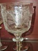 Set of Six(6) Vintage Tiffin Franciscan Cadena Clear Stem 7.5" Water Goblets in Excellent Vintage Condition...