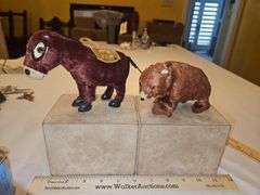Two(2) vintage wind-up toys NO KEYS UNTESTED...