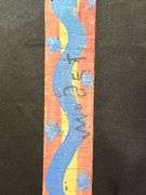 Original signed Mose T long skinny blue snake Folk Art with signature soda can tab hanger…..1-1/2 x 18