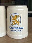 Set of (6) vintage German stoneware beer strings…..5-3/8” tall