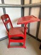 Antique child’s wooden desk…..20w x 25 deep x 26-1/2 tall