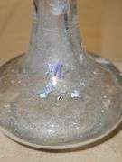 Beautiful bue & green crystal glass perfume bottle w/stopper + additional glass bottle w/stopper...