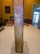 Gorgeous vintage hand-painted rectangular flower vase 6x2x12 in very good vintage condition...