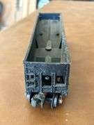 Lionel Lehigh Valley (L.V. 25000) Rail Car with vintage die cast Playart fire department station wagon