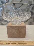 Vintage Like New Waterford "Lismore" Cut Crystal Footed Round Centerpiece Bowl 7.25" x 4.75"...