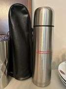 Selection of insulated drink containers and (1) glass sports bottle…..all are NEW and far right silver piece has a dent in the top and comes with carry case (see all pics as more were added) cups are by Primula