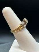 Unmarked 1-piece wedding ring set…..could not find any markings to indicate gold value…size 5-3/4