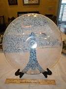 Very Large Elegant Round Kosta Boda 14.5" Glass Platter in excellent condition...
