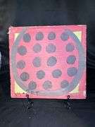 Original signed Mose T red meat watermelon Folk Art with signature soda can tab hanger…..9-1/2 x 9