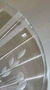 Set of 11 Etched Floral Parfait Glasses…..5-3/4” tall…..chipping (see pics)