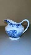 Vintage Allerton’s Kenilworth English Gravy Boat with Under Tray (chipped), Creamer and Sugar Bowl (no lid)…..gravy boat is 8-1/2 x 4-1/2 tall, creamer 4” tall and sugar bowl 6-1/2 x 4 tall (handle to handle)