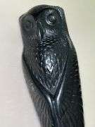 Signed Angelio Batle graphite sculptural writing owl. Natural graphite and smudge resistant compounds are fused in specialized forms…..in original box