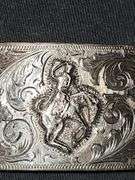 Sterling silver belt buckle for ladies or child size belt. Weight 56.6 grams