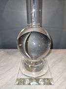 Regina Andrew Stowe Crystal Clear Linen Gold Buffet Lamp 6.5" square base x 33.5" h...18x11 shade...
