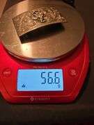 Sterling silver belt buckle for ladies or child size belt. Weight 56.6 grams