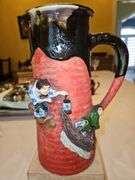 Incredible Large Early 20th Century Japanese Sumida Gawa 9.5" Pitcher/Vase in excellent vintage condition...