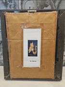 Exquisite framed shadow box diorama of Jewish articles signed by local artist 13x1.75x15...