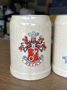 Set of (6) vintage German stoneware beer strings…..5-3/8” tall