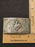 Sterling silver belt buckle for ladies or child size belt. Weight 56.6 grams