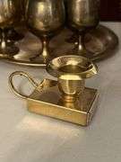 Selection of brass and brass-like home decor