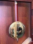 Waltham Regulator Schoolhouse 31 Day Chime Mechanical Wall Clock w/Key…..clock is not damaged but will not stop chiming and seller didn’t know how to fix so there is a pencil in place to stop chime…..approx. 28” tall