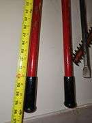 Crowbar and very large bolt cutters.