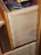 Empire Furniture Corp 8 drawer dresser with mirror, and lamp. Decal on mirror is adhesive. 54 x 20.5 x31 in tall. Mirror is 42.5x 33 in tall. Lamp is 17.5 in tall. Contents not included.