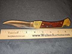 Schrade lock blade knife and leather case