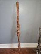 Beautiful vintage handcrafted unique sculptured art piece/walking stick ~ 35"
