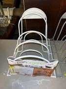 (2) Brand New Cabinet Pan Organizers, (2) NEW Threshold Lid Organizers, NEW in-drawer  flatware organizer and (2) NEW Packs of 3 Slotted Interlocking Drawer Organizers (please see all pics as other organizers were added)