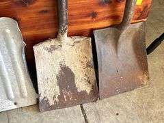 (5) pieces of lawn & garden tools….rake, snow shovel, sickle, 2 shovels…..OTHER CONTENTS NOT INCLUDED