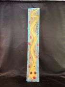 Original signed Mose T chunky yellow frog Folk Art with signature soda can tab hanger…..3-1/2 x 21-1/2