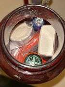 Selection of insulated drink containers and (1) glass sports bottle…..all are NEW and far right silver piece has a dent in the top and comes with carry case (see all pics as more were added) cups are by Primula
