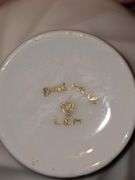 Vintage hand painted Sweet Violets snack set. 8 plates and 6 cups.