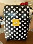 NEW H by HEYS 4-Motion Polka Dots luggage piece…..29 x 19 x 12…..still has partial protective plastic covering
