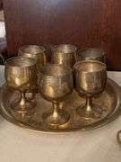 Selection of brass and brass-like home decor