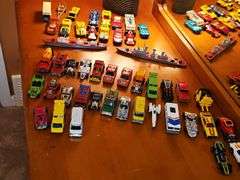 Hot Wheels and matchbox diecast. Front three rows are Hot Wheels, ships and items behind ships are Matchbox.
