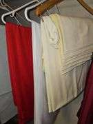 Table linens as shown. Sizes unknown. Last photo is vinyl felt back table protectors.