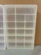 (3) clear divided tackle box-style containers