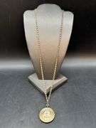 12” Link chain with Sheffield Shock Resistant Antimagnetic Watch pendant…..winds but does not run